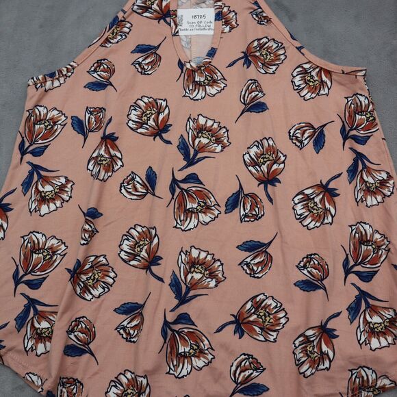 Top Fashion New York Shirt Womens M Pink Sleeveless Floral Print Loose Top - Picture 8 of 13